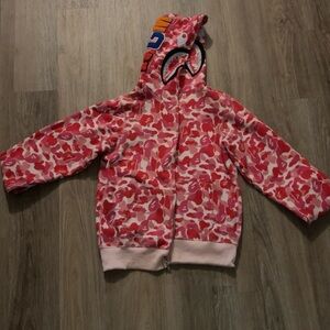 BAPE Shark Full Zip Hoodie Pink ABC Camo